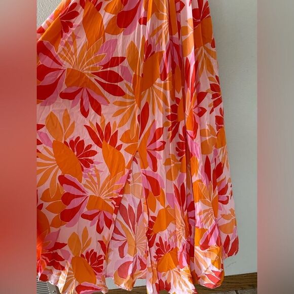 Anthropologie Able the Label Rumi Bright Floral Maxi Halter Dress Size M - Picture 6 of 10